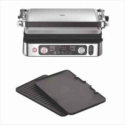 Produktbild von Multifunktionsgrill, BRAUN Multi Grill 9 Pro, 2200 W, 3 Heizstufen, Schwarz/Edelstahl