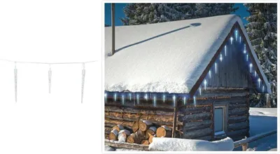 Produktbild von Eiszapfenleuchten 72 led kaltweiß + Timer