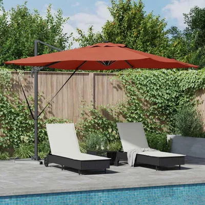 Obrázok produktu pre Maison Exclusive – Slnečník s LED osvetlením, terakótová farba, rozmer 286 x 284 x 270 cm