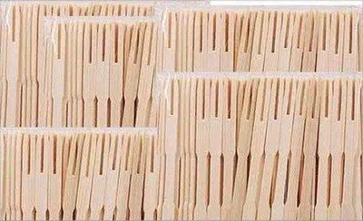 Immagine prodotto di 100 x forchette da cocktail BAMBUS per barbecue e tutte le altre occasioni
