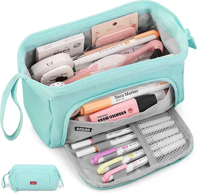 Obrázek produktu pro Penál velký, Super velký penál Teenage Girls velká kapacita, modrá