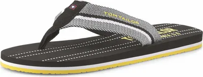 Produktbild von Tom Tailor 8081602 Herren Bade Pantolette Schwarz/Gelb, Schwarz, Gr. 40