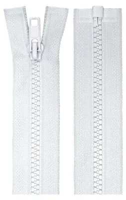 Produktbild von 1 Reißverschluss Plastik Kunststoffprofil 5mm 50 cm teilbar, Autolock, Farbwahl,weiß