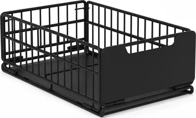 Imagen del producto de Organizador de cajones extensible, construcción robusta, fácil instalación, color negro, 25 cm de ancho
