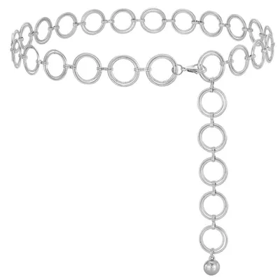 Produktbild von CCAIPU Damen Kettengürtel mit Metallringen, Mode Metall Taillenkette, Verstellba