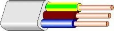 Produktbild von 25m Flache Installationsleitung Kabel 3 x 1,0 mm YDYp flach weiß