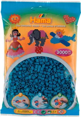 Image de Hama Midi Strijkkralen - Petrol Blauw (201-83), 3000st.