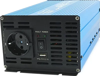 Produktbild von Spannungswandler 24V 230V Blau Reiner Sinus Wechselrichter: 1000 W