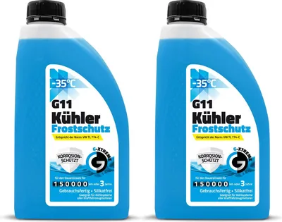 Produktbild von Gamix Hochwertige Autochemikalien | Kühlerfrostschutz G11 | Kühlflüssigkeit 3 Jahre bis -35°C | Gebrauchsfertig Kühlmittel Auto | 2 x 1L