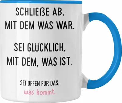 Produktbild von Trendation - Jobwechsel Geschenk Kollegin Tasse Neuer Job Abschiedsgeschenk Spruch (Blau)