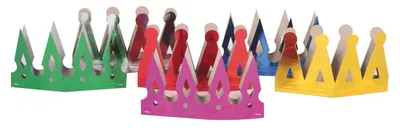 Produktbild von 6 Papierkronen Kindergeburtstag bunt