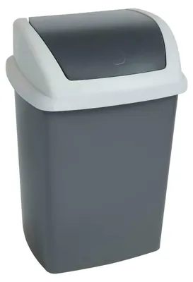 Produktbild von MAUL Abfalleimer MAULswing 10 l Kunststoff 25 x 20 x 37 cm dunkelgrau