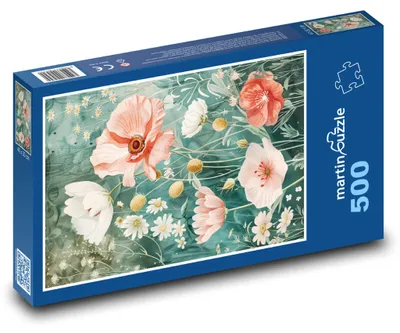 Obrázek produktu pro Puzzle 500 Rozkvetlé vlčí máky - martinpuzzle