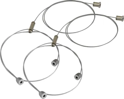 Immagine prodotto di Set di installazione per sospensione a fune metallica 1M Sospensione a Y cromata per accessori LED, pannelli, lampade incl. viti, tasselli