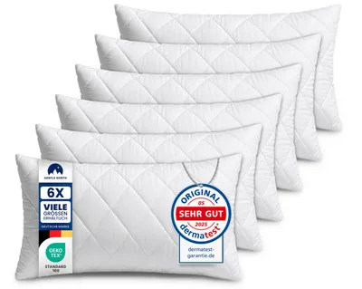 Produktbild von Gentle North 6er-Set Kopfkissen 40×60 – weiche Deko- und Sofakissen mit Reißverschluss, vielseitig nutzbar und waschbar bis 60 °C