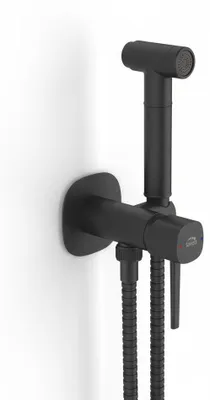 Produktbild von Unterputz-Bidet-Handbrause-Set schwarz matt modern