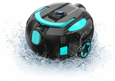 Produktbild von Pool-Saugroboter - Automatischer Poolreiniger - Kabellos - Selbstparkend - 120 Min. Akkulaufzeit - IPX8 - Schwarz