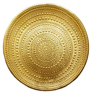 Produktbild von Holzteller - Ø 49,5 x 3,5 cm - Gold Silber - Dekoteller