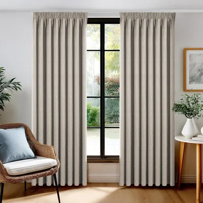 Produktbild von Verdunkelungsgardinen aus 100% Verdunklungsstoff mit Faltenband – Vorhänge für das Wohnzimmer mit Schall- und Wärmedämmung – Verdunkelungsvorhänge mit Hitzeschutz