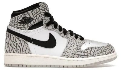 Obrázok produktu pre Jordan 1 Retro High OG White Cement (pre dievčatá) - veľkosť EU 36