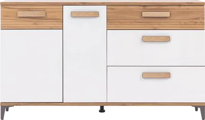 Produktbild von Furniture24 Kommode Snobi SB4 Schrank Sideboard 2 Türiger mit 3 Schubladen