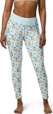 Produktbild von Mr. & Mrs. Panda Leggings Eule Frankreich Größe L - Blau - Geschenk, Yoga-Hose, Das Leben Ist schön, Sport-Leggings, Französisch, La Vie Est Belle, Yogahose, Owl
