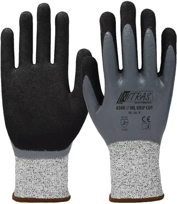 Produktbild von Arbeitshandschuhe | Nitras Oil Grip Cut Schnittschutzhandschuhe | Gr. 7 - 12