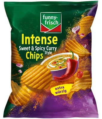 Produktbild von funny-frisch Intense Chips Sweet & Spicy Curry Style 110g