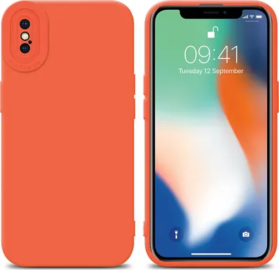Produktbild von Cadorabo Hülle für Apple iPhone X / XS Schutz Hülle in Orange TPU Silikon Etui Case Handyhülle
