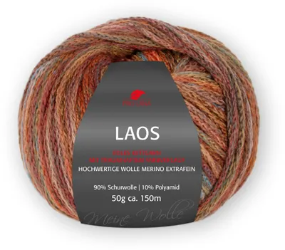 Produktbild von Pro Lana LAOS 50 g geflochtene Wolle im Tropenlook 150 m Farbe 081 - herbst