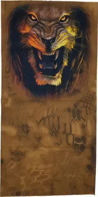 Productafbeelding van Multifunctionele sjaal, halsdoek, bandana, sport, outdoor, buisdas, met leeuwprint