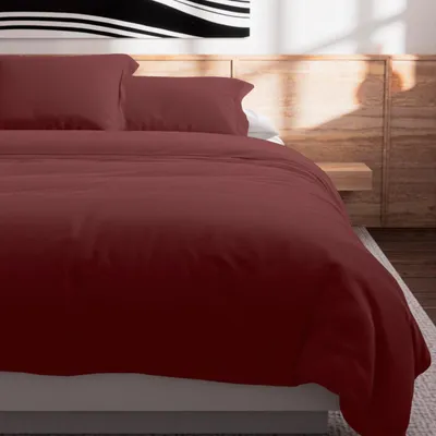 Productafbeelding van Katoenen Dekbedovertrek Baksteenkleur 240 x 220 cm
