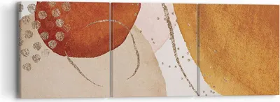 Produktbild von Bild auf Leinwand - Leinwandbild - 3 Teile - Orange Abstraktion Flecken - 90x30cm - Wand Bild - Wanddeko - Wandbilder - Leinwanddruck - Bilder - Wanddekoration - Leinwand bilder - CA90x30-4696