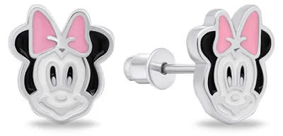 Produktbild von Verspielte silberne Minnie Mouse Ohrringe EA714W
