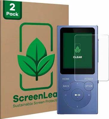 Produktbild von 2x ScreenLeaf Schutzfolie für Sony Walkman NW-E394 nachhaltiger Displayschutz Display Schutz Folie Klar Transparent