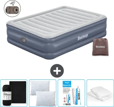 Obrázek produktu pro Bestway Nafukovací matrace - pro 2 osoby - 152 x 203 x 51 cm - šedá - včetně příslušenství