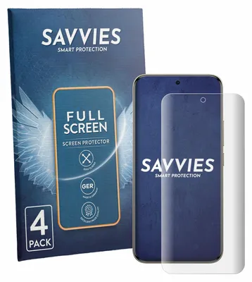 Produktbild von 4x Savvies Fullscreen Schutzfolie für Xiaomi Redmi Note 15 Pro Plus 5G Displayschutz Folie Fullcover Klar Transparent