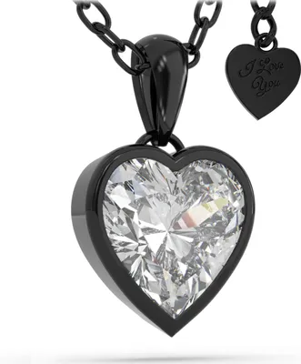Zdjęcie produktu dla SERASAR | Naszyjnik ze srebra próby 925 [Love] z czarnym srebrem próby 925 | Kolor: czarny | Długość: 28 cm