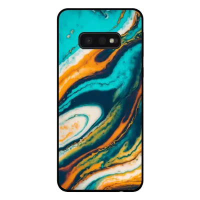 Image de Smartphonica Coque de téléphone pour Samsung Galaxy S10E aspect marbré - coque arrière étui marbré - Vert