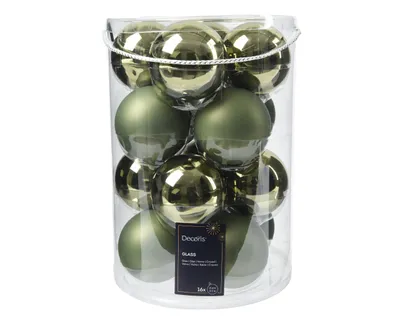 Produktbild von Weihnachtskugeln Glas 8cm 16 Stück - Rosmarin