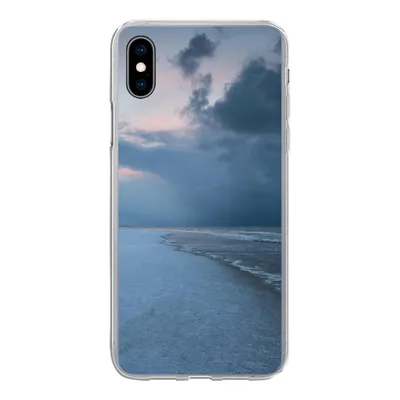 Produktbild von MuchoWow® Handyhülle Schutzhülle Hülle für iPhone Xs Nordsee - Sturm - Wasser Silikon Softcase Handy Hülle - Handytasche