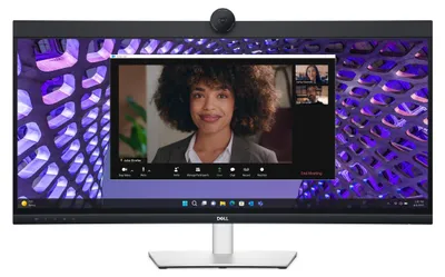 Produktbild von DELL P Series P3424WEB, 86,7 cm (34.1"), 3440 x 1440 Pixel, 4K Ultra HD, LCD, 8 ms, Schwarz