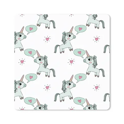 Produktbild von MuchoWow® Mauspad Mousepad Einhorn - Muster - Kind 30x30 cm - Mousepads - Maus Mat - Pad - Mausunterlage - Gaming