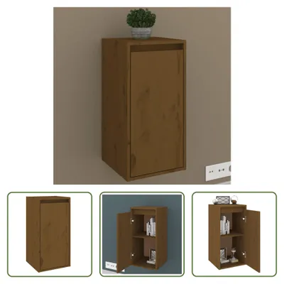 Produktbild von The Living Store Wandschrank Honigbraun 30x30x60 cm Massivholz Kiefer