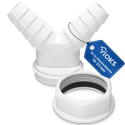 Produktbild von Doppel-Schlauchanschluss Verbinder 1 1/2 Zoll für Waschmaschine Spülmaschine