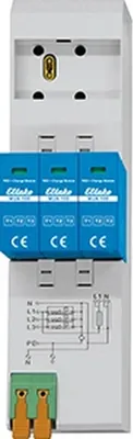 Zdjęcie produktu dla Modułowy ogranicznik przepięć ELTAKO, typ 1, 2, 3, montaż na szynie zbiorczej, 1 szt.