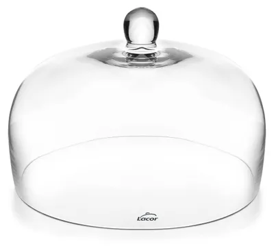Plattenabdeckung Borosilikatglas Ø 25 cm, Höhe 14 cm, kristall