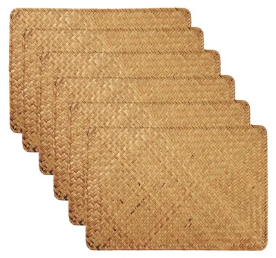 Tischsets aus Seegras, handgewebt, 6er-Set, 43x30 cm