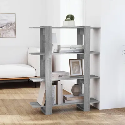 Produktbild von Bücherschrank und Raumteiler in Grau Sonoma 100x30x123,5 cm