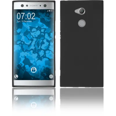Produktbild von PhoneNatic Case kompatibel mit Sony Xperia XA2 Ultra - schwarz Silikon Hülle matt Cover